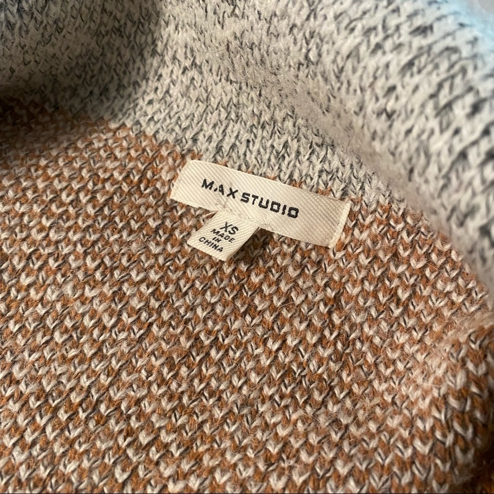 Max Studio Colorblock Patchwork Long Open Cardigan - image 7